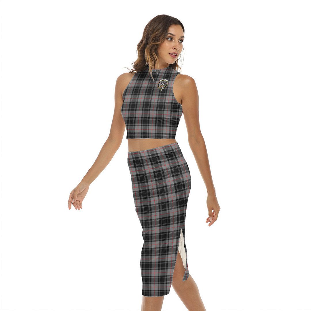 Moffat Modern Tartan Crest Tank Top & Split High Skirt Set