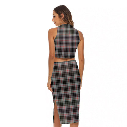 Moffat Modern Tartan Crest Tank Top & Split High Skirt Set