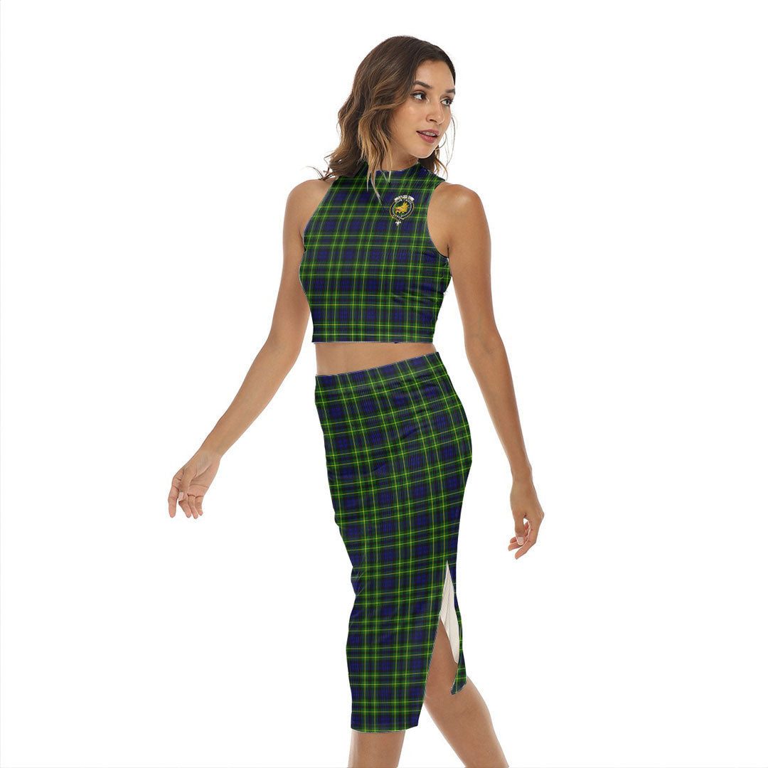 Campbell of Breadalbane Modern Tartan Crest Tank Top & Split High Skirt Set