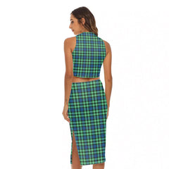 Graham of Montrose Ancient Tartan Crest Tank Top & Split High Skirt Set
