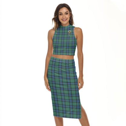 Sinclair Hunting Ancient Tartan Crest Tank Top & Split High Skirt Set