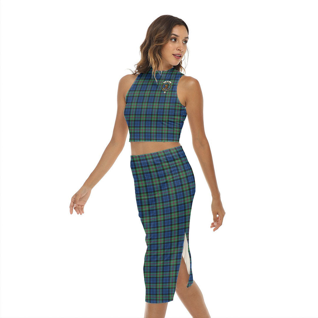 Baird Ancient Tartan Crest Tank Top & Split High Skirt Set