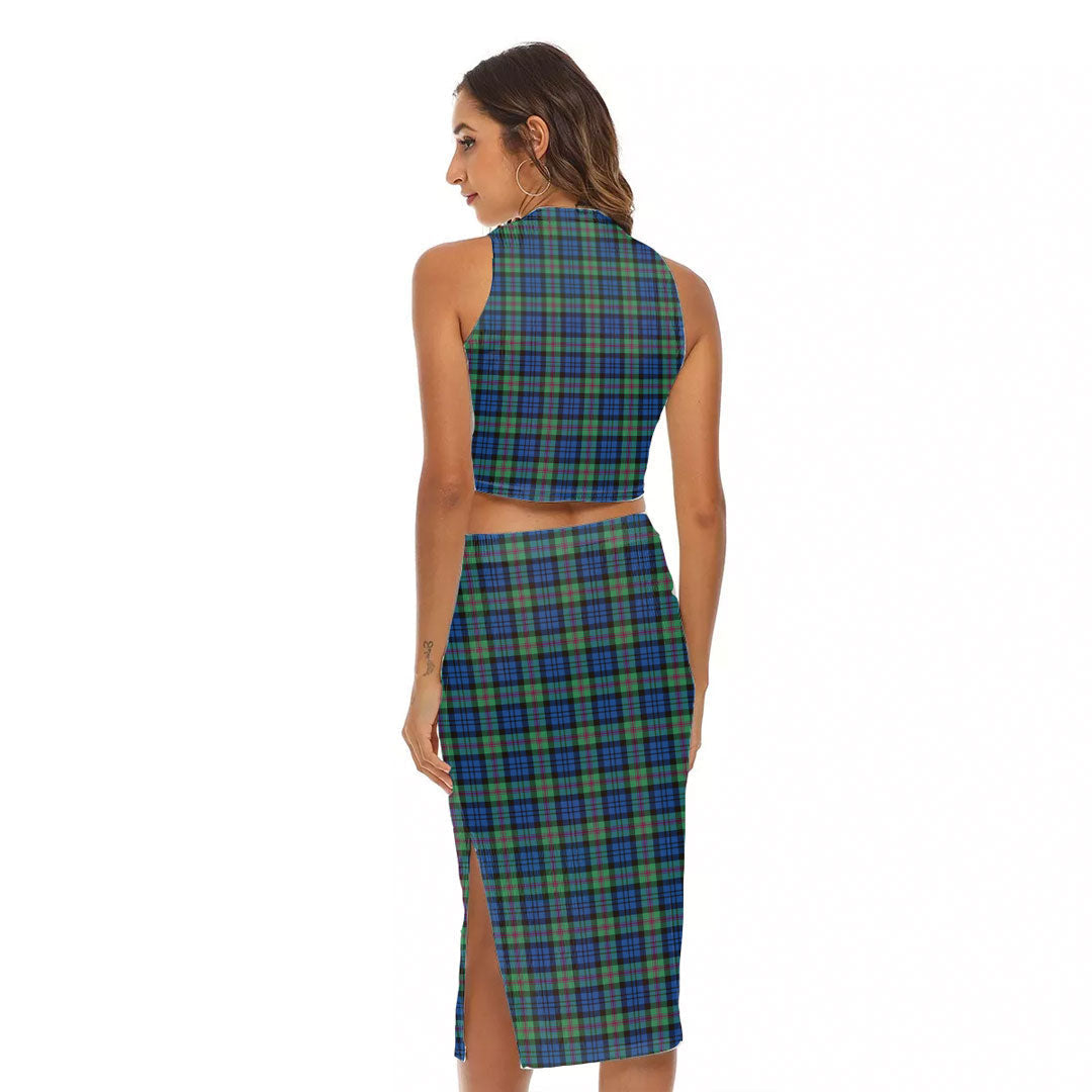 Baird Ancient Tartan Crest Tank Top & Split High Skirt Set