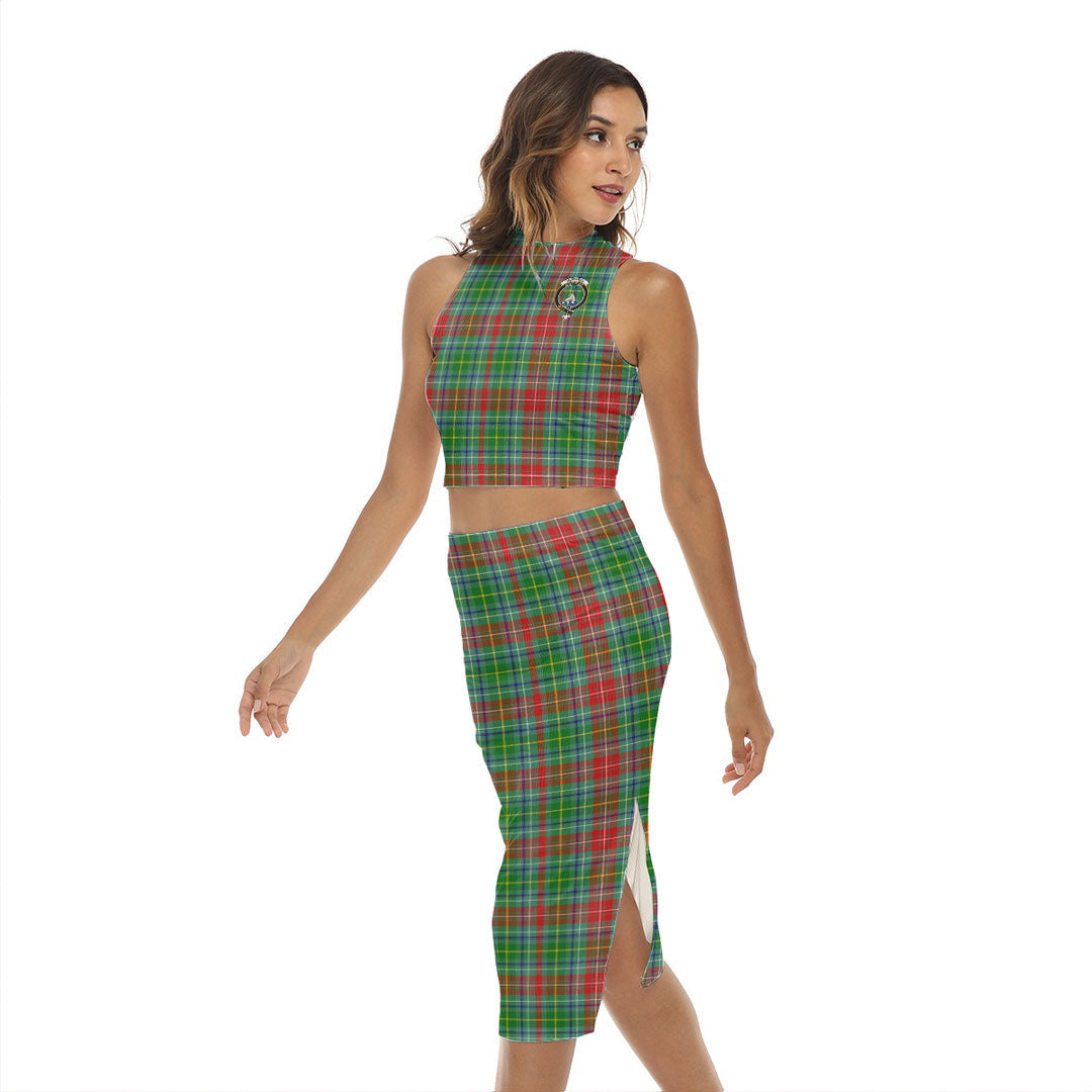 Muirhead Tartan Crest Tank Top & Split High Skirt Set