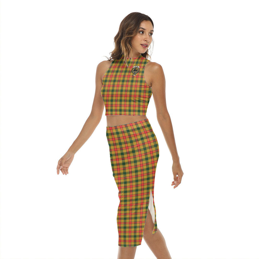 Baxter Tartan Crest Tank Top & Split High Skirt Set