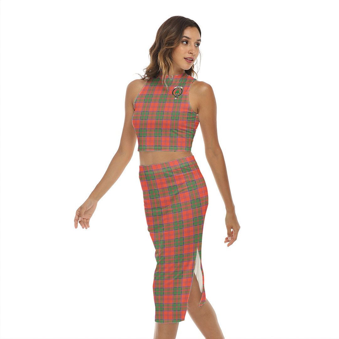 Grant Ancient Tartan Crest Tank Top & Split High Skirt Set