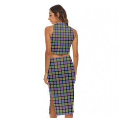 MacDonald Ancient Tartan Crest Tank Top & Split High Skirt Set