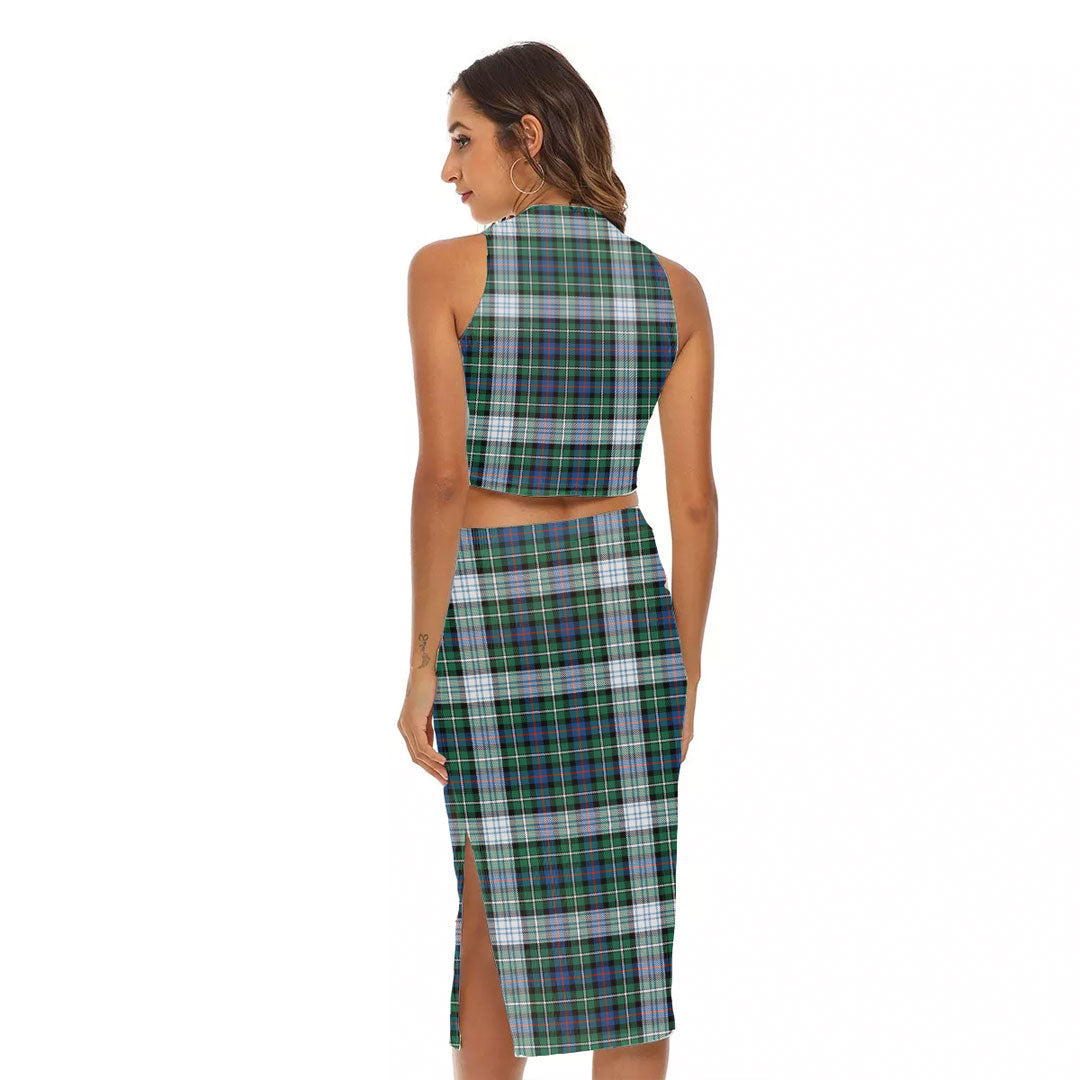 MacKenzie Dress Ancient Tartan Crest Tank Top & Split High Skirt Set