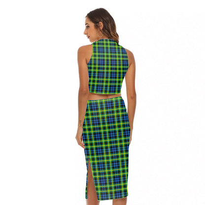 Campbell of Breadalbane Ancient Tartan Crest Tank Top & Split High Skirt Set