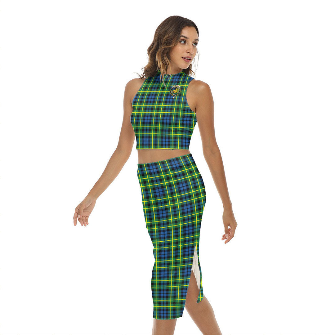 Campbell of Breadalbane Ancient Tartan Crest Tank Top & Split High Skirt Set