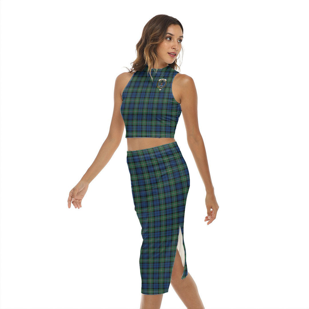 Forbes Ancient Tartan Crest Tank Top & Split High Skirt Set