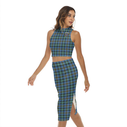 Weir Ancient Tartan Crest Tank Top & Split High Skirt Set