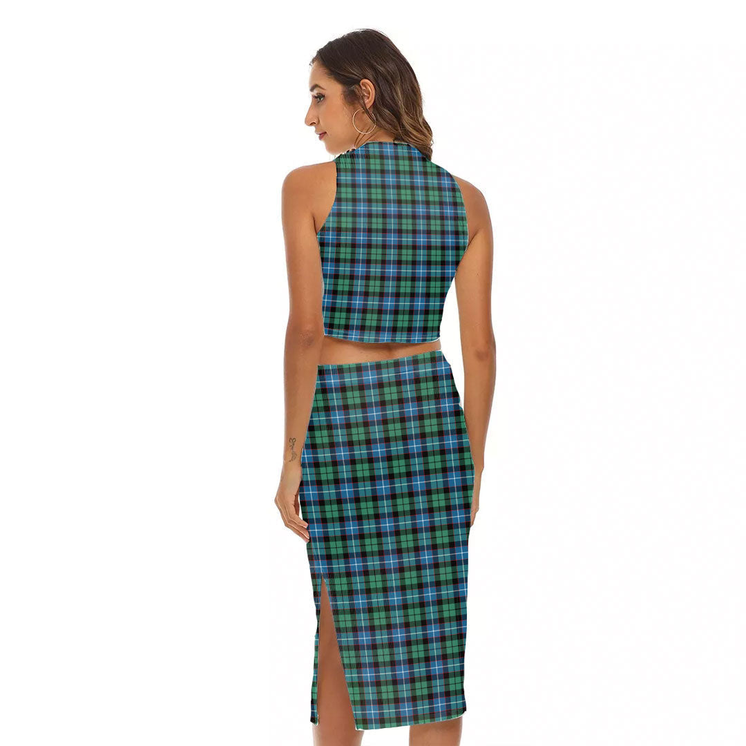 Galbraith Ancient Tartan Crest Tank Top & Split High Skirt Set