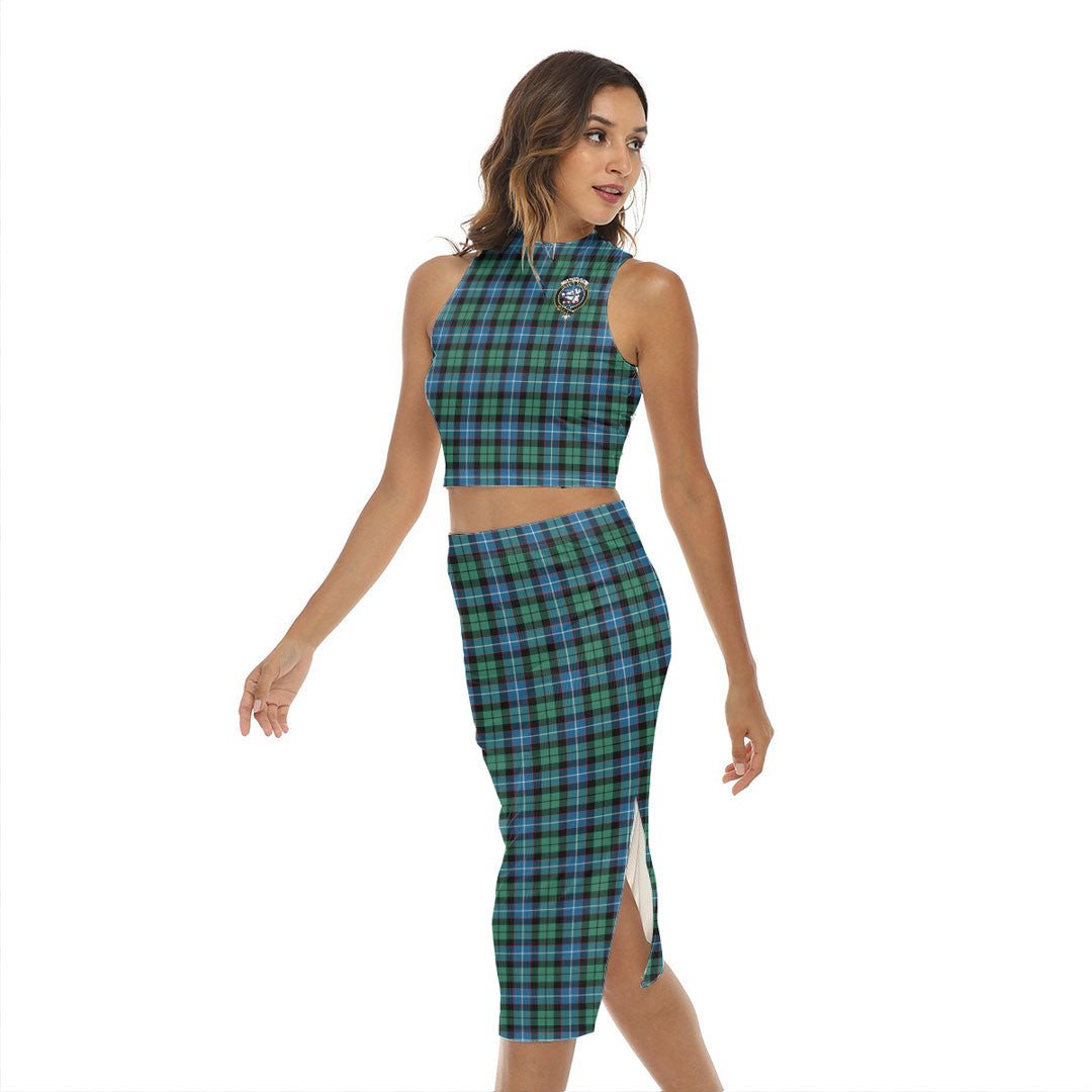 Galbraith Ancient Tartan Crest Tank Top & Split High Skirt Set