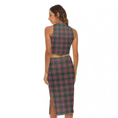 MacFarlane Hunting Modern Tartan Crest Tank Top & Split High Skirt Set