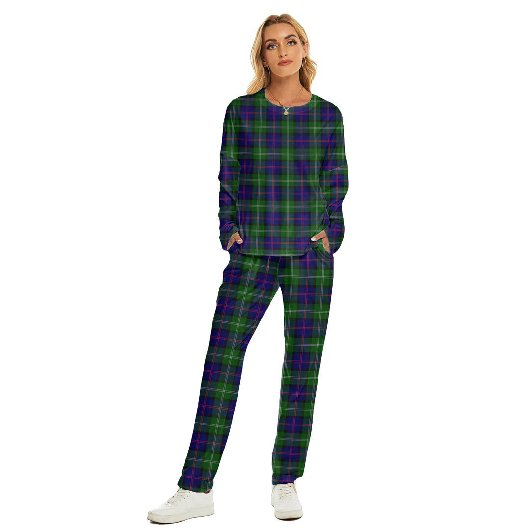 MacThomas Modern Tartan Plaid Women's Pajama Suit