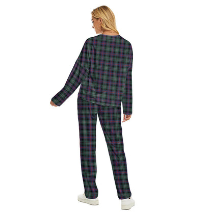 Rose Hunting Modern Tartan Plaid Women's Pajama Suit