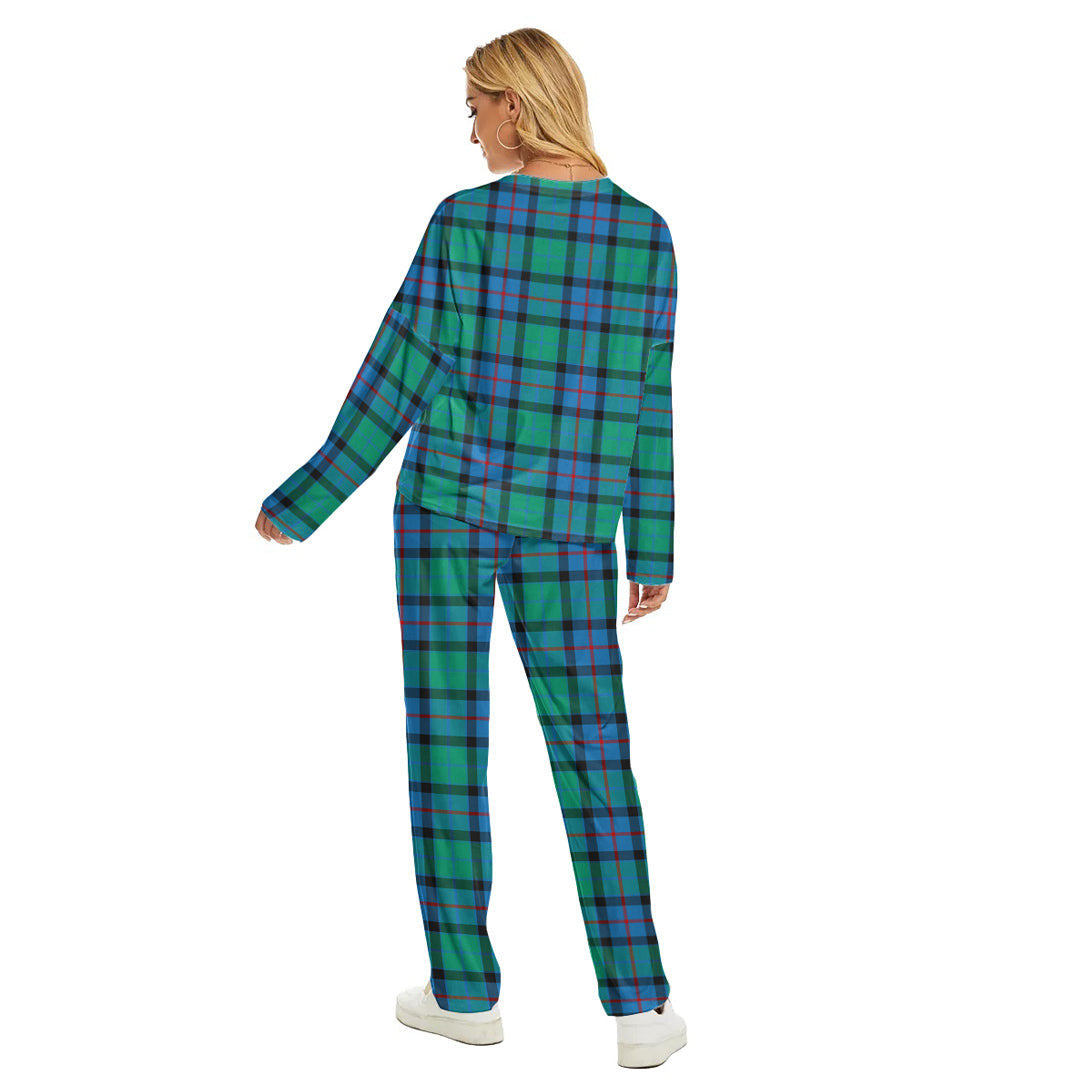 Flower Of Scotland Tartan Plaid Women's Pajama Suit
