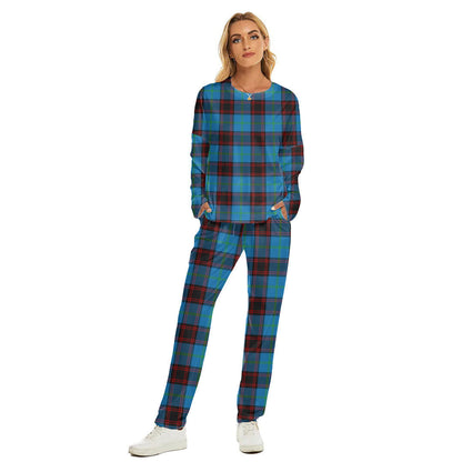 Home Ancient Tartan Plaid Women's Pajama Suit