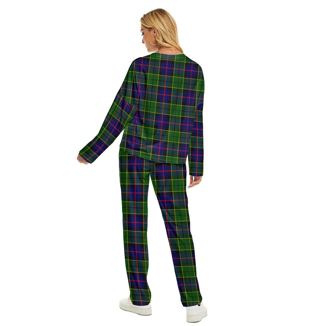 Forsyth Modern Tartan Plaid Women's Pajama Suit