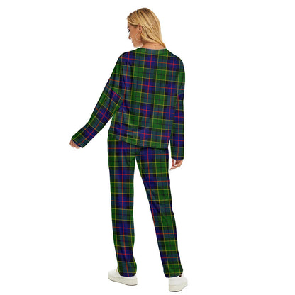 Forsyth Modern Tartan Plaid Women's Pajama Suit