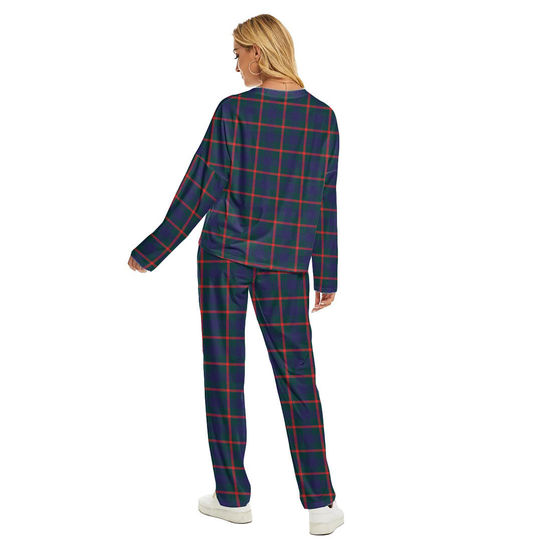 Agnew Modern Tartan Plaid Women's Pajama Suit