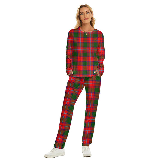 Rattray Modern Tartan Plaid Women's Pajama Suit