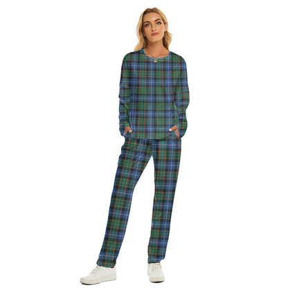 MacRae Hunting Ancient Tartan Plaid Women's Pajama Suit