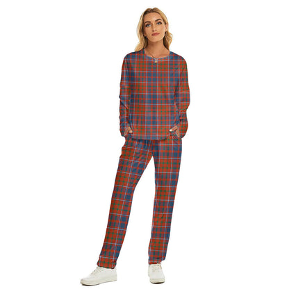 Cameron of Lochiel Ancient Tartan Plaid Women's Pajama Suit