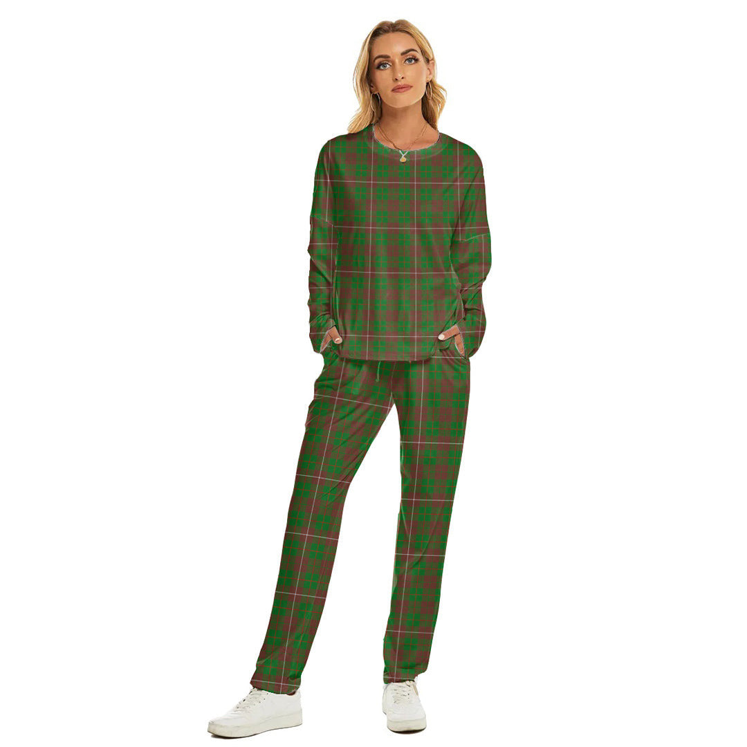 MacKinnon Hunting Modern Tartan Plaid Women's Pajama Suit