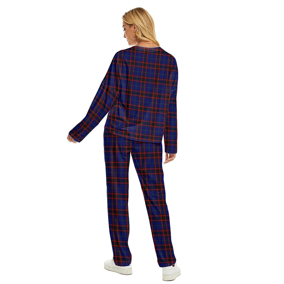 Home Modern Tartan Plaid Women's Pajama Suit