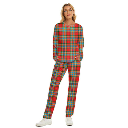 Chattan Tartan Plaid Women's Pajama Suit