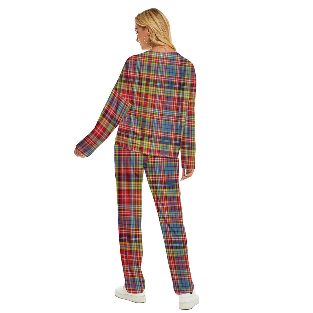 Drummond of Strathallan Tartan Plaid Women's Pajama Suit