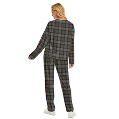 Stewart Old Weathered Tartan Plaid Women's Pajama Suit