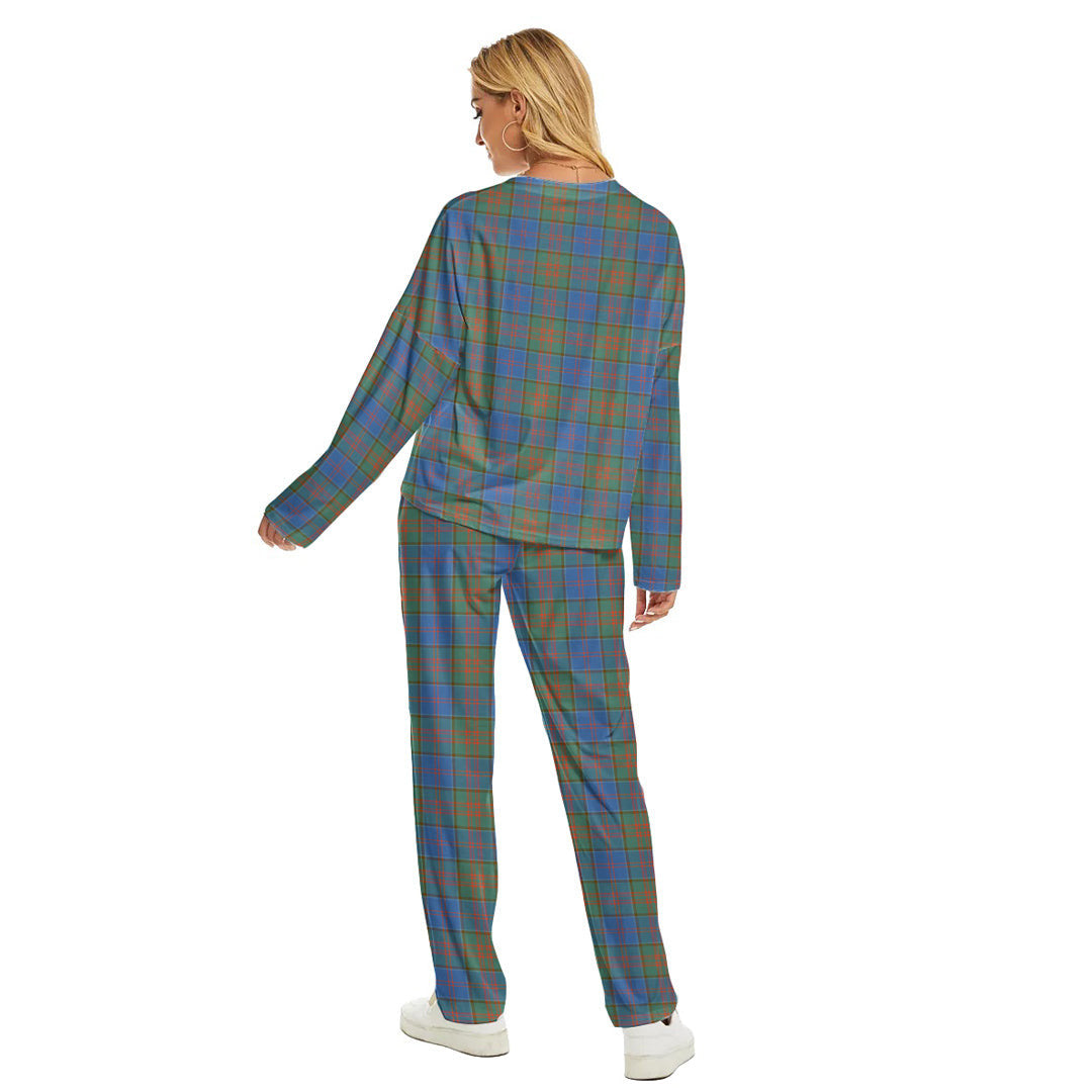 Stewart of Appin Hunting Ancient Tartan Plaid Women's Pajama Suit