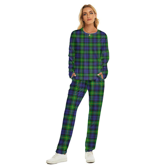 Gordon Modern Tartan Plaid Women's Pajama Suit