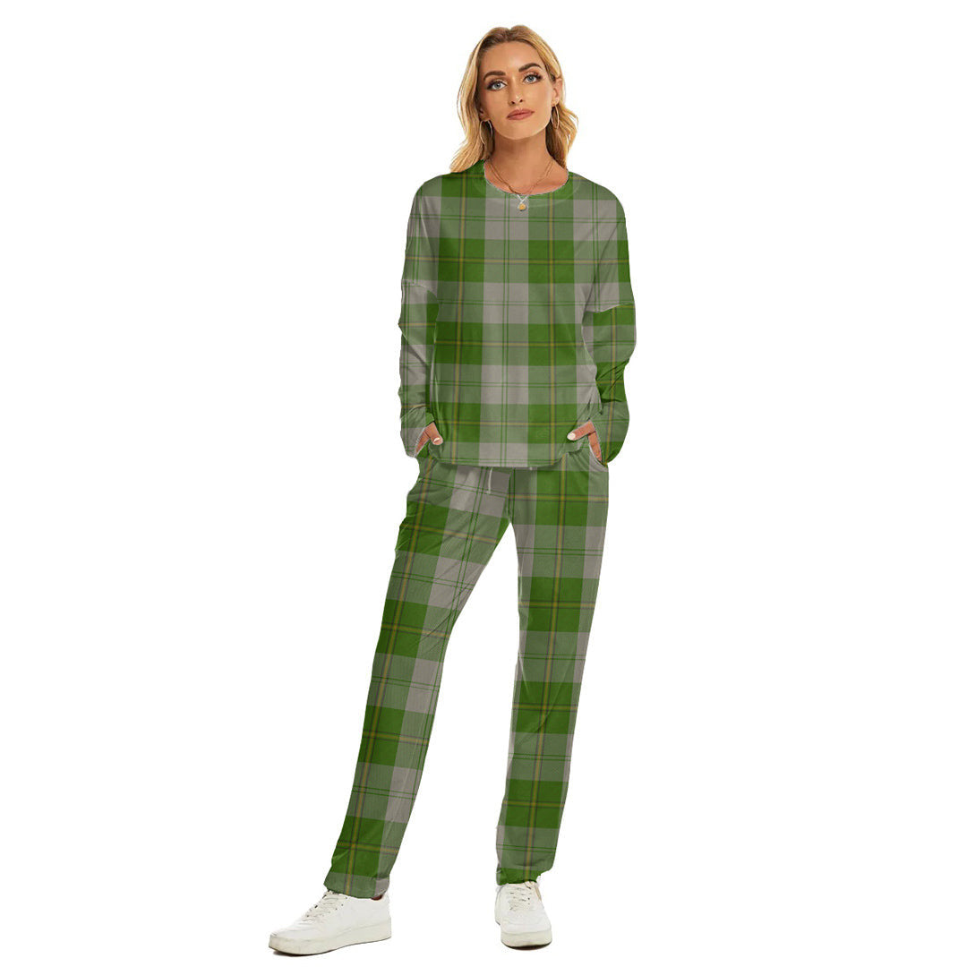 Cunningham Dress Green Dancers Tartan Plaid Women's Pajama Suit