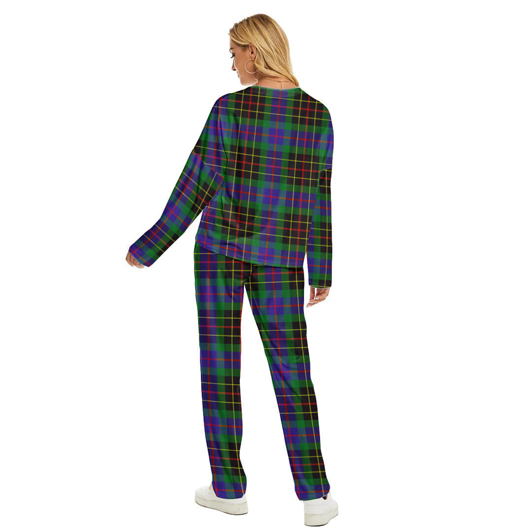 Brodie Hunting Modern Tartan Plaid Women's Pajama Suit