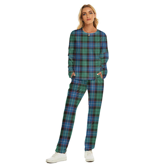 Hunter Ancient Tartan Plaid Women's Pajama Suit