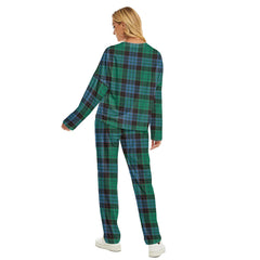 Stewart Old Ancient Tartan Plaid Women's Pajama Suit
