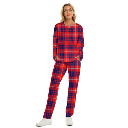 Hamilton Modern Tartan Plaid Women's Pajama Suit