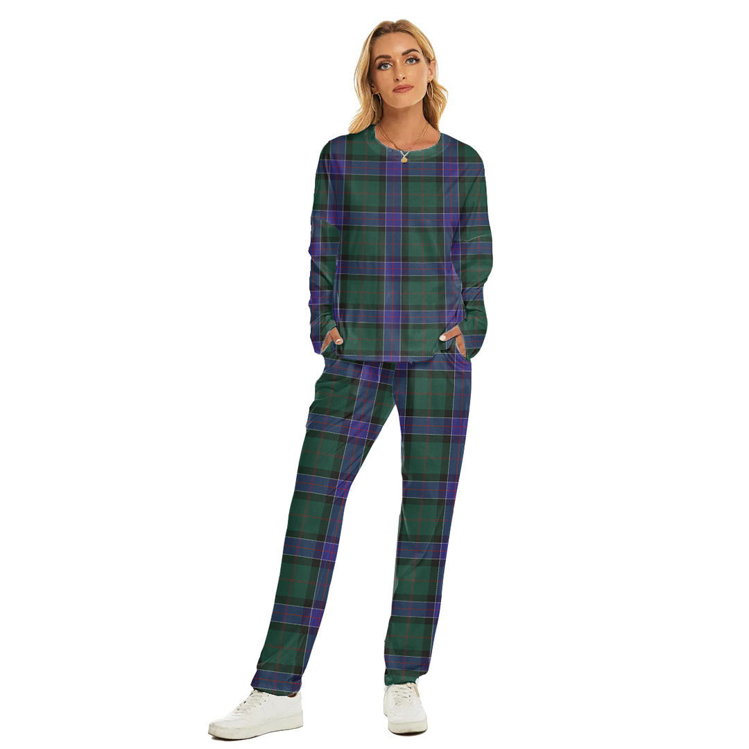 Sinclair Hunting Modern Tartan Plaid Women's Pajama Suit