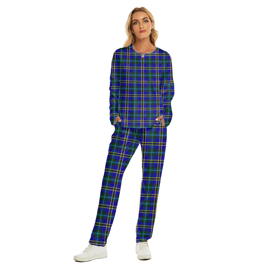 Weir Modern Tartan Plaid Women's Pajama Suit