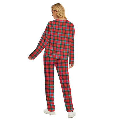 Sinclair Modern Tartan Plaid Women's Pajama Suit