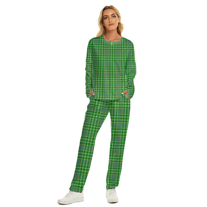 Currie Tartan Plaid Women's Pajama Suit