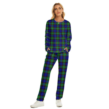 Sempill Modern Tartan Plaid Women's Pajama Suit