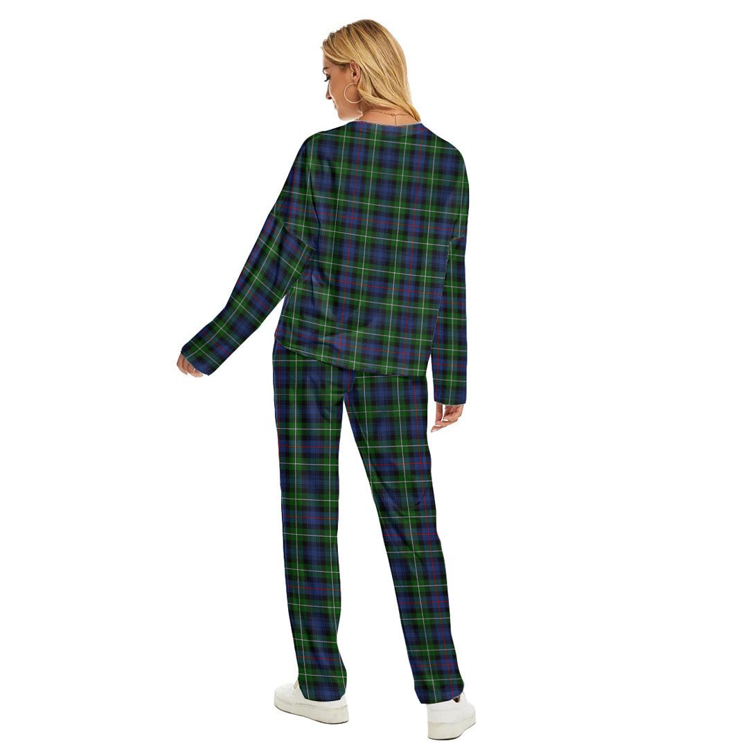 MacKenzie Modern Tartan Plaid Women's Pajama Suit