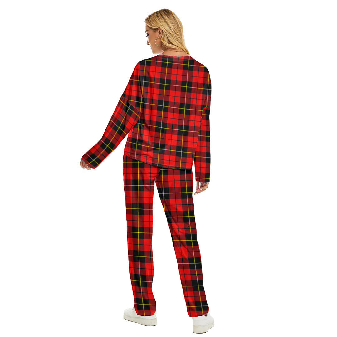 Wallace Hunting Red Tartan Plaid Women's Pajama Suit