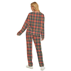 Stewart Royal Ancient Tartan Plaid Women's Pajama Suit