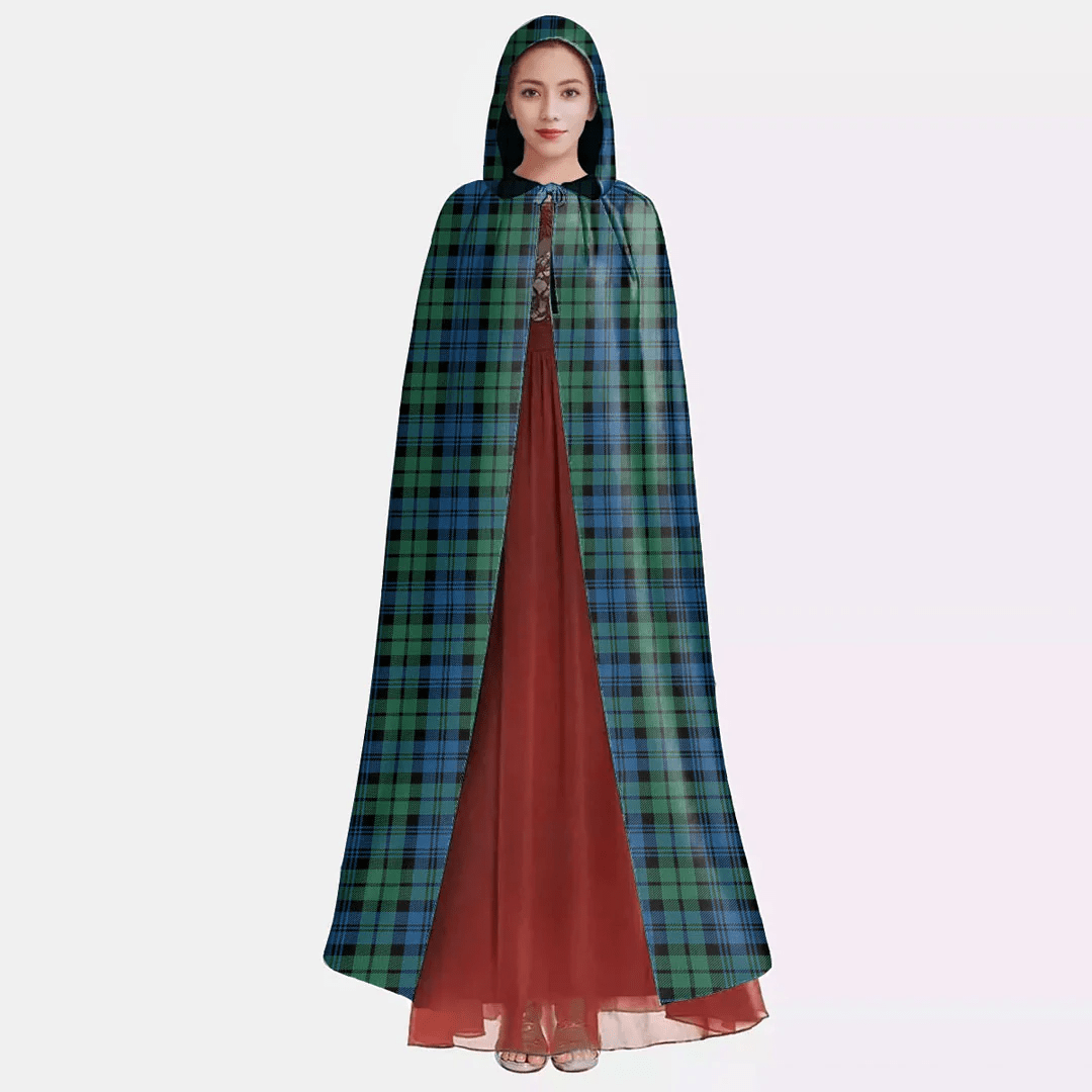 Campbell Ancient 02 Tartan Plaid Hooded Cloak